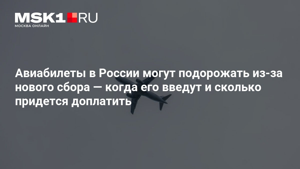В России предложили ввести сбор с авиабилетов на поддержку отечественных самолётов