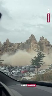 Скала обрушилась у входа в музей Гёреме в турецкой Каппадокии, есть жертвы